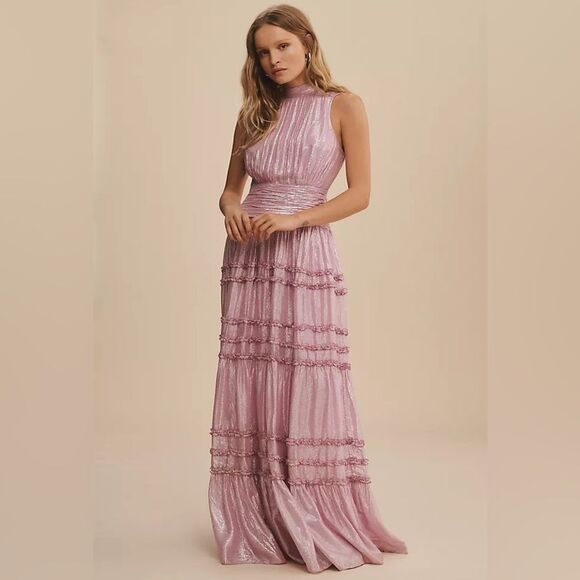 Anthropologie x BHLDNJuniperMetallicTiered
Backless High-Neck Gown/ size 2 - Picture 1 of 10